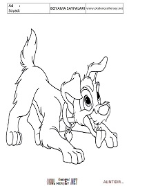 lady-ve-tramp boyama sayfaları